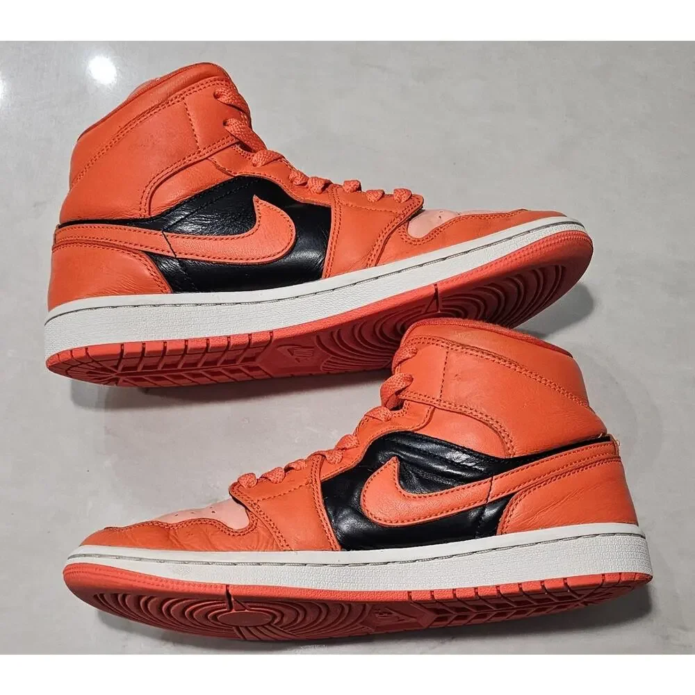 Air Jordan 1 Mid SE Rush Orange Black Women's Size 8 DM3381-600